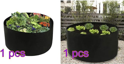 Firlar 2 Pack Raised Garden Bed, Fabric Raised Planting Bed, Breathable Garden Grow Bags Round Planter Box for Herb, Flowers and Vegetables, 46 x 22 inch