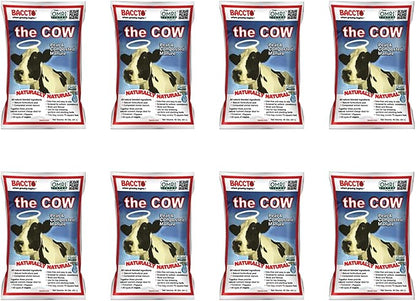 Michigan Peat Baccto 1640 Wholly Cow Horticultural Compost and Manure for Soil Amendment, Lawn Care, Garden Beds, and More, 40 Quart Bag (8 Pack)