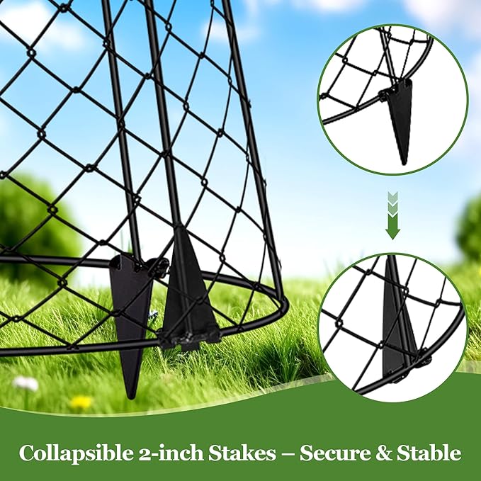 Garden Cloches for Plants, Plant Protectors from Animals, Rustproof Chicken Wire Cloches, 13" D x 20" H Large Plant Cloche and Cover, Keep Small Animals Out, 6- Pack