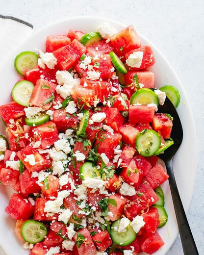 TomorrowSeeds - Moon & Stars Red Watermelon Seeds - 60+ Count & 50+ Sugar Baby Picnic Watermelon - for 2026 Planting Heirloom Watermelons Crimson Red Flesh Yellow Speckled Black Rind Melon Fruit
