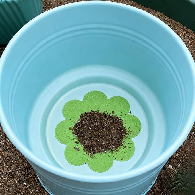 80 Pack Plant Pot Hole Pads Fiber Fabric Instead of Mesh Pad Drainage Hole Cover Pad Fine Filter Non Dirt Bottom Screen Layer Stopper Fine Filter 4 Sizes （1.97/2.95/3.94/4.92 in