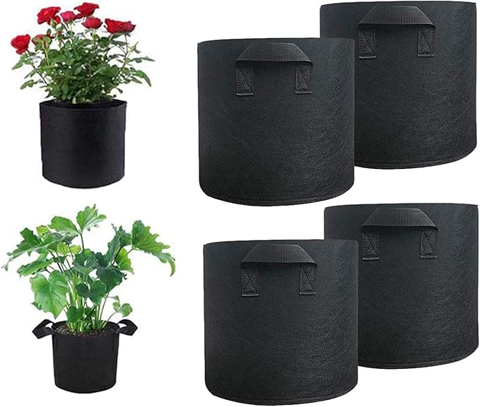 Grow Bags 5 Gallon, Vegetables/Flower/Plants Growing Bag,300G Thickened Nonwoven Heavy Duty Aeration Fabrick Pots with Handles