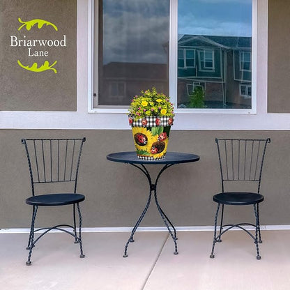 Briarwood Lane Ladybugs and Sunflowers Medium Planter