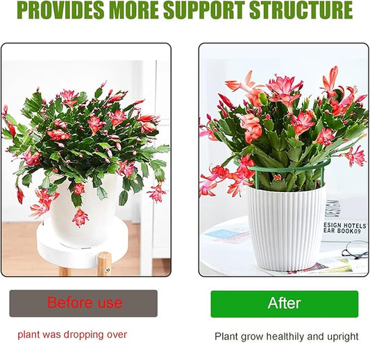 36 Pack Plant Support Stakes for Indoor Plants, Half Round Plant Stakes Ring Stackable 3 Tier Garden Flower Support for More Sizes (10,20,30 Inches), Plastic Cage Trellis for Climbing Leafy Vegetable