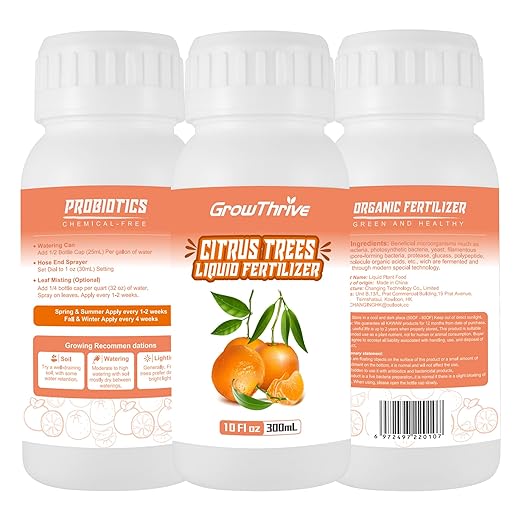 10oz Citrus Fertilizer & Fruit Tree Fertilizer - Orange, Lemon, Lime, Mango, Ideal Micronutrients Plant Food for Tropical Fruit Trees to Grow More Fruit - Garden-Growing Miracle Nutrients