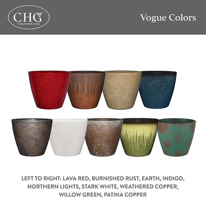 Classic Home and Garden Premiere Collection Planter, Vogue 8", Northern Lights
