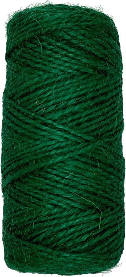 Rocky Mountain Goods Green Jute Twine Heavy Duty 200 ft - 3 Ply Strong Soft Natural Fiber for Plants, Gardening - Soft Jute Wont Harm Plants - Climbing Plants, Tomatoes