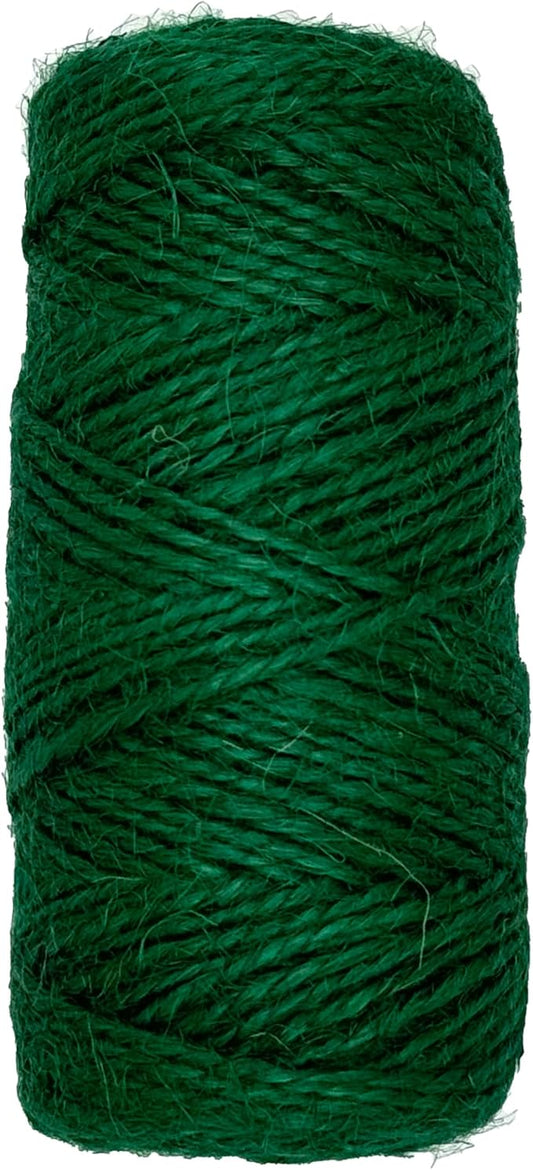 Rocky Mountain Goods Green Jute Twine Heavy Duty 200 ft - 3 Ply Strong Soft Natural Fiber for Plants, Gardening - Soft Jute Wont Harm Plants - Climbing Plants, Tomatoes