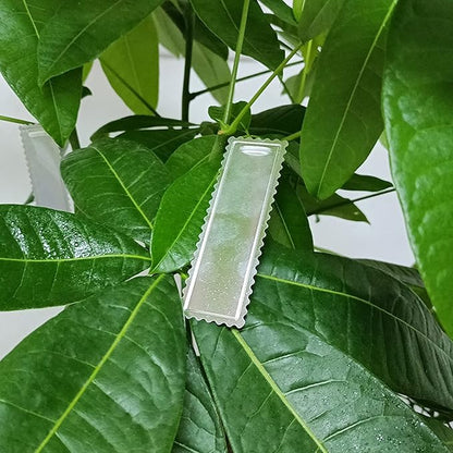 100 Pieces Aluminum Plant Label Tree Tags Flower Pot Waterproof Marker with Metal Wires for Indoor Outdoor Gardening Nursery, Greenhouses (Small, Wavy Edge)