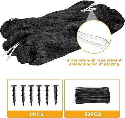 Chicken Netting 25'x25' with 1" Mesh Nylon Bird Netting for Chicken Coop, Heavy Duty Poultry Net Bird Net for Garden Deer Fence for Fruit Tree
