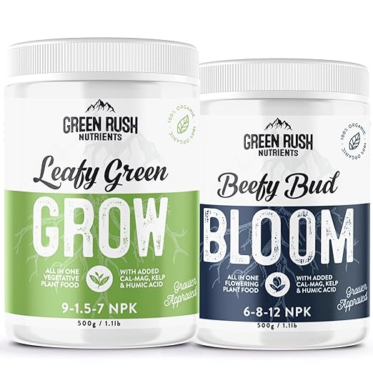 Organic Veg to Harvest Double Pack – Indoor & Outdoor Fertilizer for Leafy Greens, Vegetables, Herbs & More – Grow & Bloom Combo (500g - 4 Plants)