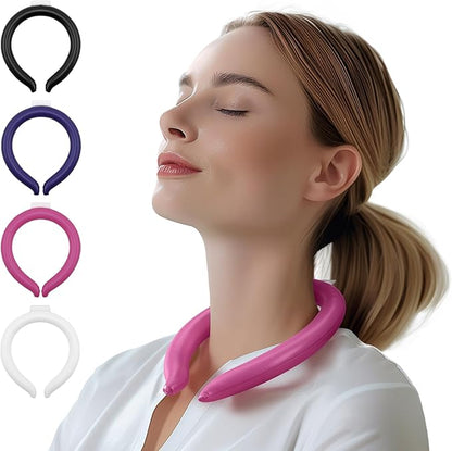 Magic Gel Neck Ring Coolers - Wearable Neck Cooling Ice Pack - Reusable Cool Body Cooler Tube - Cold Gel Wrap Ice Packs for Necks - Perfect for Athletes or Outdoor Workers - Pink