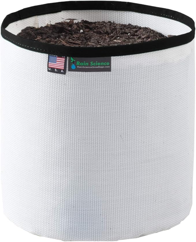 Grow Bag, Air Pruning Mesh Fabric Plant Container (3 Gallon, White/Black)
