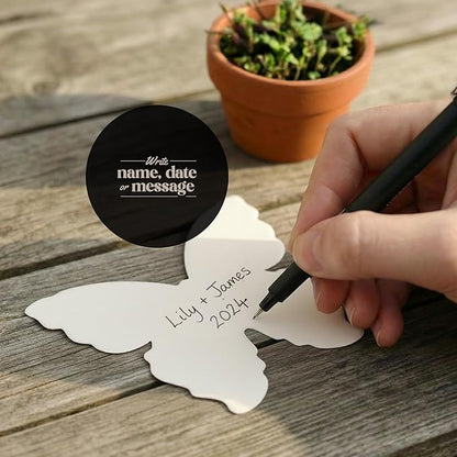 Set of 48 Pink Butterfly Seed Paper – Writable & Plantable Wildflower with Envelopes & Planting Guides, Gift for Moms or Plant Lover for Valentine’s Day, Mother’s Day, Weddings & Life Celebrations