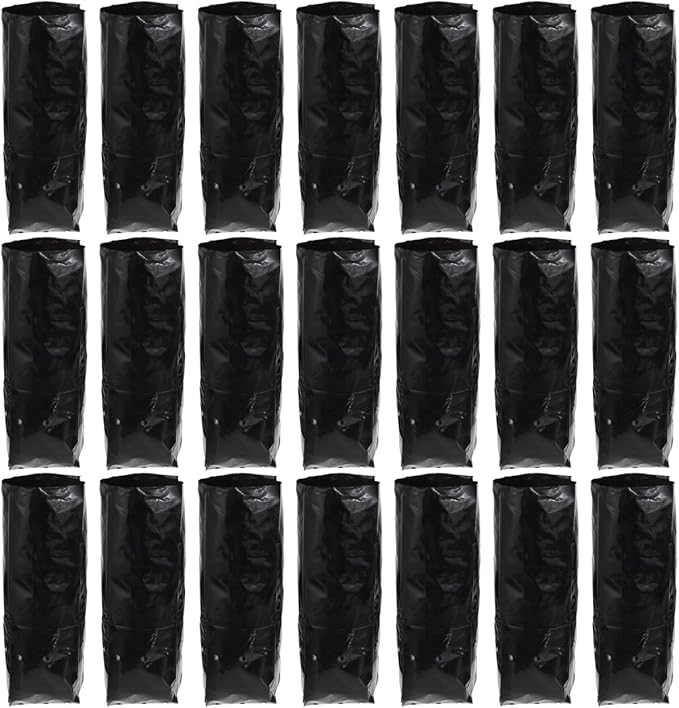 100Pcs Plastic Nursery Bags Pe Planting Pouches for Water Permeability Lightweight Gardening Bags for Fruits Vegetables and Flowers