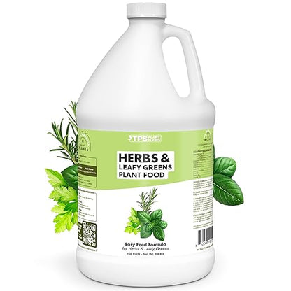 Herb Fertilizer – Liquid Plant Food for All Edible Herbs & Leafy Greens, Indoor & Outdoor, 1 Gallon