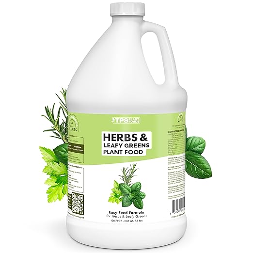 Herb Fertilizer – Liquid Plant Food for All Edible Herbs & Leafy Greens, Indoor & Outdoor, 1 Gallon