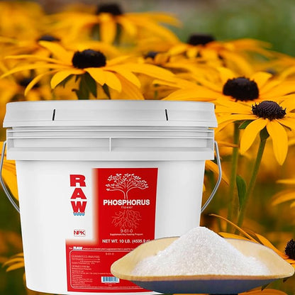 RAW Phosphorus 10lb - High-Performance Plant Booster for Flowering and Root Development - Indoor, Outdoor, Hydroponic Use