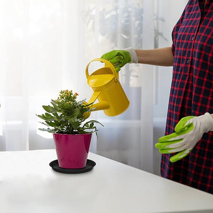 6 Pack of 12 inch Plant Saucer, Plastic Plant Saucer 12" Round, Plant Saucers for Indoors, Plant Water Tray, Plant Trays for Pots, Planter Tray, Plant Saucers for Planter 11-13" (12", Black)