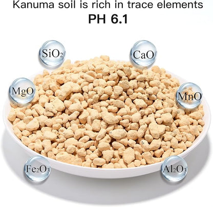 2lb Japanese Kanuma Soil 6-9mm Medium Grain for Acid-Loving Plants - Ideal for Bonsai, Azaleas, Hydrangeas & Blueberries,Succulent - Fast Drainage, PH Balanced (Natural, No Additives)