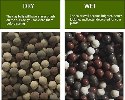 Colorful Leca Clay Pebbles 2LBS for Plants 8-10mm Natural Organic Leca Balls Indoor Potting Garden Soil for Orchid, Succulents, Hydroponics, Decoration, Drainage (Colorful-2, 2 lbs)