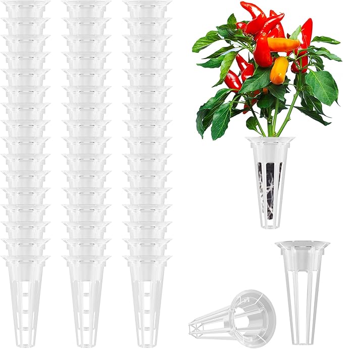 50pcs Grow Baskets Replacement for Aerogarden, Seed Pods Baskets Compatible with Grow Sponges and Domes, Plant Growing Containers for Hydroponic Growing System
