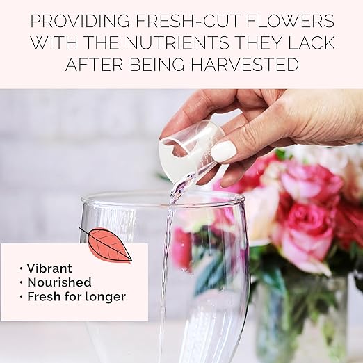 FloraLife Fresh-Cut Flower Food - Liquid Multi-Nutrient & Hydration Solution - 8oz