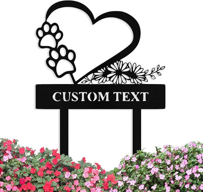 Custom Metal Garden Sign with Stake, Personalized Garden Signs for Outside, Customized Garden Name Signs for Yard Lawn Outdoor Decor Gardening Gifts for Moms Grandmas Gardeners