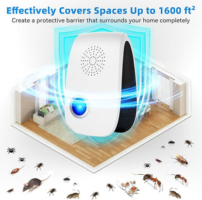 2026 Upgraded Ultrasonic Repellent 8 Packs, Indoor Pest Repellent, Electronic Plug in Pest Control for Roach, Ant, Rodent, Mouse, Bugs, Mosquito, Spider Repellent for House, Garage, Warehouse