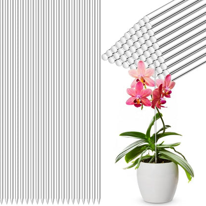 Chunful 30 Pcs 18.1 Inch Acrylic Plant Stakes Garden Stakes Clear Orchid Stakes Clear Plant Sticks Potted Plant Support Stakes for Supporting Vines Grow Upright