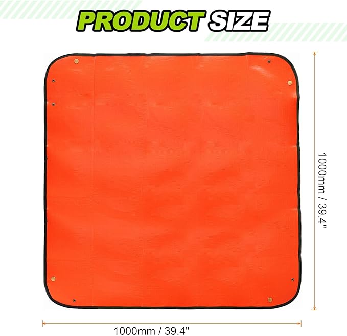 HARFINGTON 2pcs Repotting Mat 39.4" x 39.4" PE Cloth Waterproof Plant Repotting Mat Foldable Portable Gardening Potting Tray with Metal Buckle for Indoor Plant Change Soil Watering, Yellow