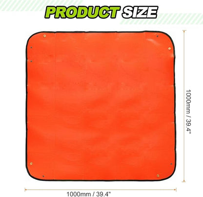 HARFINGTON 2pcs Repotting Mat 39.4" x 39.4" PE Cloth Waterproof Plant Repotting Mat Foldable Portable Gardening Potting Tray with Metal Buckle for Indoor Plant Change Soil Watering, Yellow