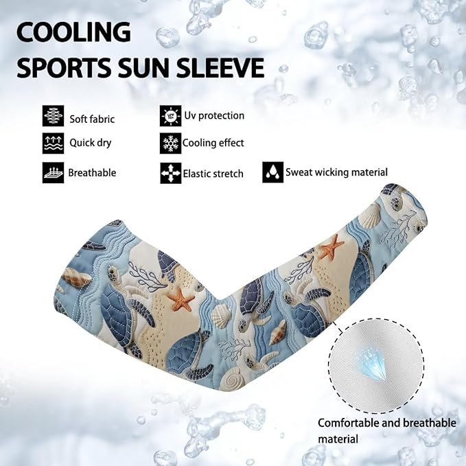 Binienty Unisex Arm Sleeves for Driving, Golf, Cycling, Sports, UV Protector Cooling Arm Sleeves Cover