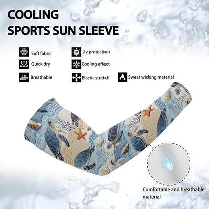 Binienty Unisex Arm Sleeves for Driving, Golf, Cycling, Sports, UV Protector Cooling Arm Sleeves Cover