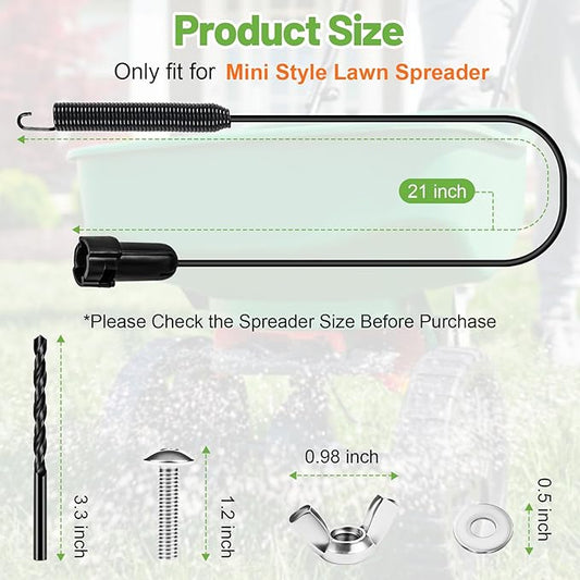 Lawn Spreader Control Cable, Compatible with Scotts Mini Broadcast Spreader, Lawn Fertilizer Control Cord, Spreader Locking Lever Pull Cable Replacement for Scotts Mini Push Lawn Fertilizer