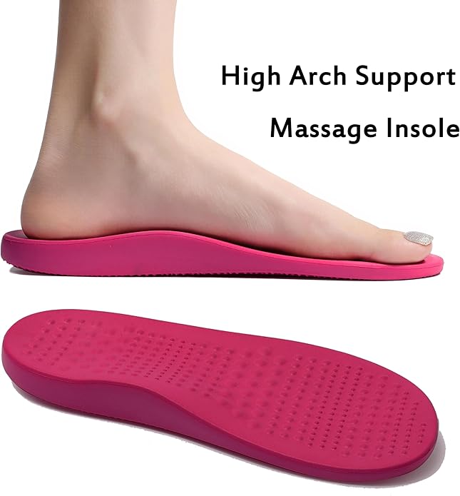 Women Men Orthopedic Clogs Arch Support Garden Shoes Sandals Slippers with Plantar Fasciitis Insoles