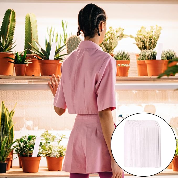 Plastic Plant Labels 8 Inch 50 PCS Garden Plant Tags Nursery Garden Labels Waterproof Flower Marker for Decoration