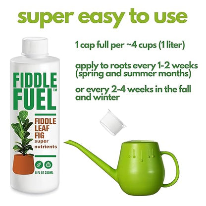 Fiddle Fuel – The Ultimate Fiddle Leaf Fig Premium Plant Fertilizer Liquid Nutrients Super Easy to Use for Fig Trees and Plants (Ficus Lyrata) – 8 oz