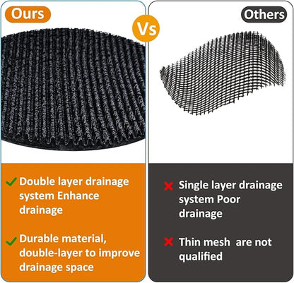 3Pcs Round Pot Mesh Drainage Discs Double Layer Plant Pot Hole Insert Pads Cutable Bonsai Pot Bottom Grid Mat Mesh Reusable for Indoor Outdoor Potted Plant Prevent Soil Loss Keep Roots Healthy 14inch