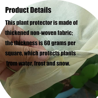 EJW Planter Cover, Plant Covers Freeze Protection,2 Pack 59"*17.7"x15.7" Planter Covers for Winter, Frost Cloths for Outdoor Plants, Raised Bed Covers for Winter.