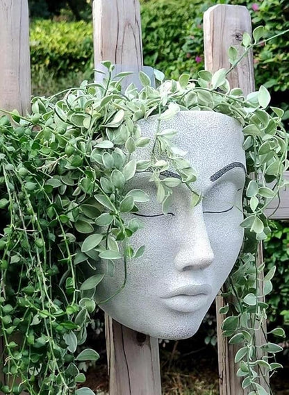 Coolboy Face Planter for Indoor & Outdoor Wall Decoration, Unique Face Flower Pot
