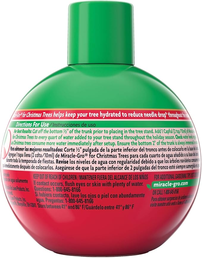 Miracle-Gro for Christmas Trees Plant Food, Hydrates Trees and Keeps Christmas Trees Green All Holiday Season, 2-Pack
