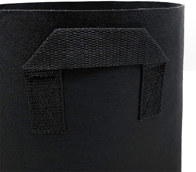 10 Pack 15 Gallon Grow Bags - Black Breathable Fabric Pots Heavy Duty Aeration Fabric Pots Thickened Nonwoven Fabric Pots Plant Grow Bags with Handle