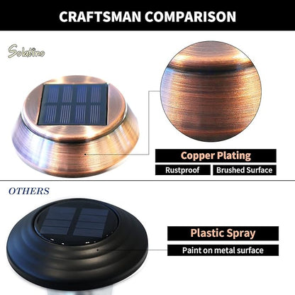 Solar Pathway Lights Outdoor Waterproof, 6 Pack Solar Outdoor Lights Bright Up to 12 Hrs, 15 Lumens Garden Light LED Landscape Lighting Stainless Steel Walkway Light, Cold White
