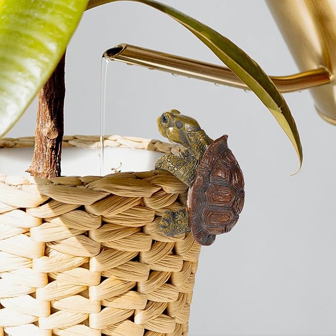 Tortoise Figure Plant Pot Hanger, Resin Climbing Flower Pot Hanger Figurines Cute Animal Hanging Turtle Statue Plant Pot Hugger Planter Pot Gift for Yard Garden Ornaments Vase Terrarium Decorations