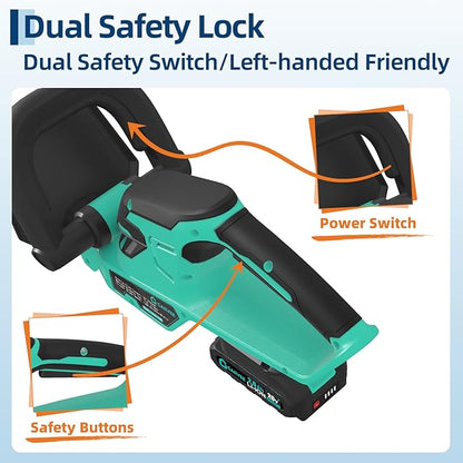 Garvee 22.4'' Hedge Trimmer Cordless, Shrub Trimmer Electric Handheld Bush Clipper 3000RPM, Brushless Motor Double-Sided Dual Action Blades, 2/3'' Blade Gap, 2 * 2.0Batteries & Charger