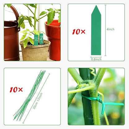 Augshy Moss Pole, 27 Inch Moss Poles - 2Pcs 17 Inch Plant Stakes Moss Sticks for Monstera Indoor Creepers Plant Support Extension Climbing Plants