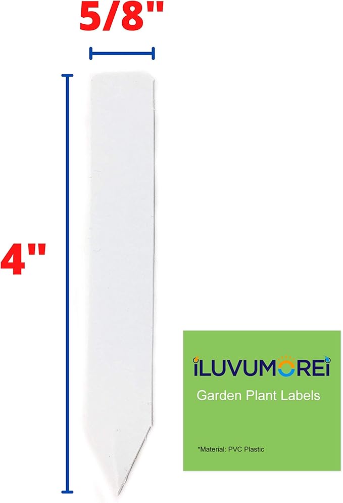1000 Pcs 4 Inch Plastic Plant Nursery Garden Labels Pot Marker Garden Stake Tags White (1000)