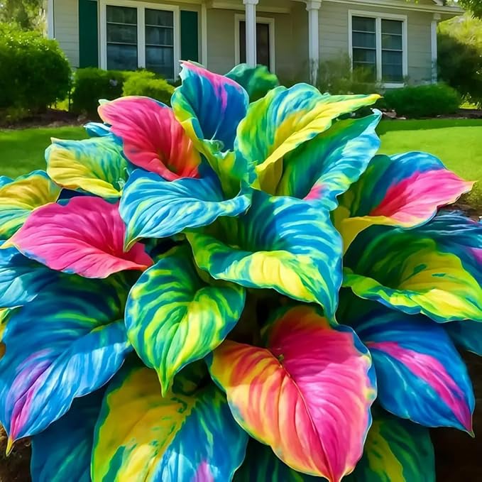 105+ Hosta Seeds Rainbow Mix for Planting,Rare Hosta Seeds Mixed Colors,Dual Use for Ground Cover & Pots, Create Cool Shaded Garden Outdoor