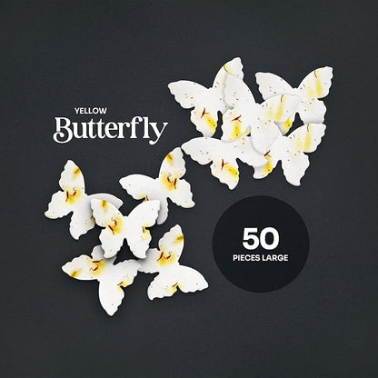 50pcs Large Yellow Butterfly Seed Paper – Plantable & Writable Wildflower, Gift for Mom This Mother’s Day, Use for Shower Favors, Weddings, Party Favors or Life Events